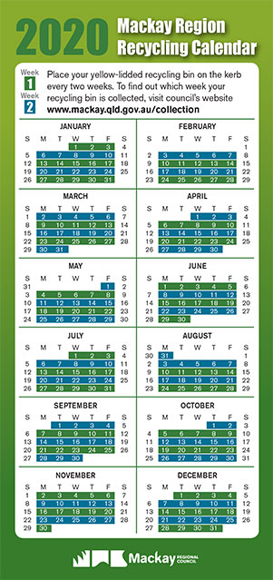 Mackay Regional Council - Recycling calendar
